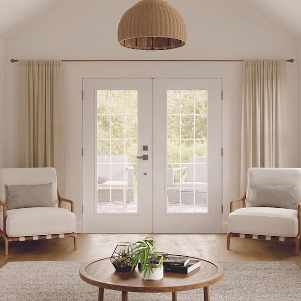 MMI DOOR 64 in. x 80 in. Internal Grilles Right-Hand Inswing Full