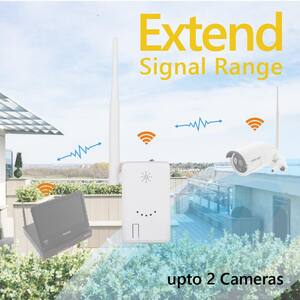 8-Channel True HD 2TB HDD Wireless CCTV with 6-Autopair Weatherproof IR Cameras Built-In Monitor and Router