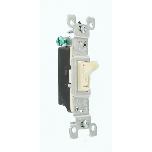 10x-pc 15-Amp Single-Pole Almond Beige Cream Toggle Electrical Wall Light-Switch 