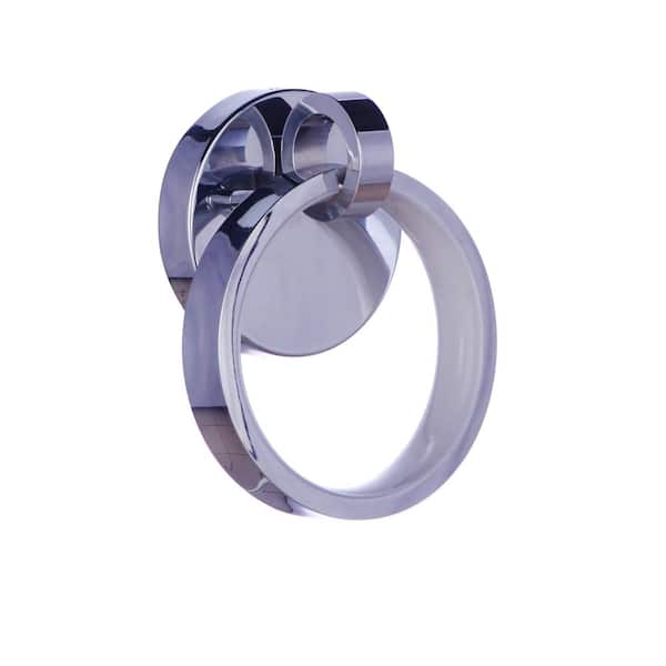 Context Contemporary 1-Light Chrome Finish Dimmable LED Ring Shaped Wall Sconce with PVC Shade