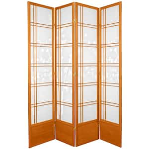 7 ft. Honey 4-Panel Room Divider