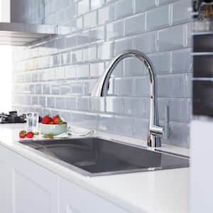 Zedra Single-Handle Pull-Out Sprayer Kitchen Faucet with Swivel Spout in StarLight Chrome