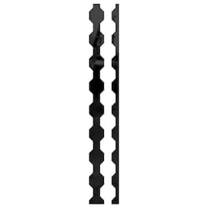 Pontiac 0.125 in. T x 0.33 ft. W x 4 ft. L Black Acrylic Resin Decorative Wall Paneling 17-Pack