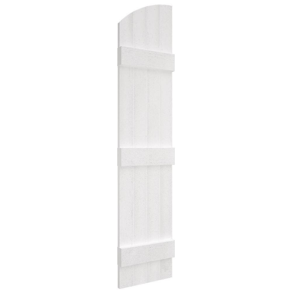 White Vinyl 73" Board and Batten Exterior Shutters
