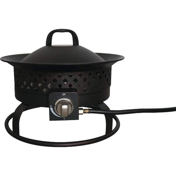 Photo 1 of  18.5 in. x 14.65 in. Round Portable Steel Propane Gas Fire Bowl