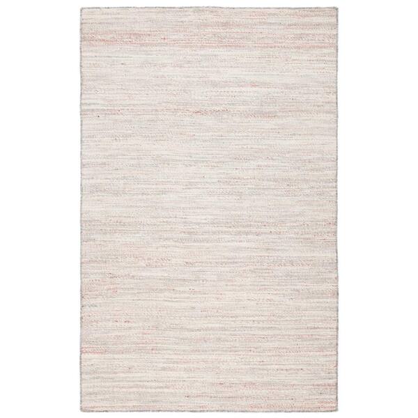 SAFAVIEH Natural Fiber Gray/Red 4 ft. x 6 ft. Abstract Distressed Area Rug