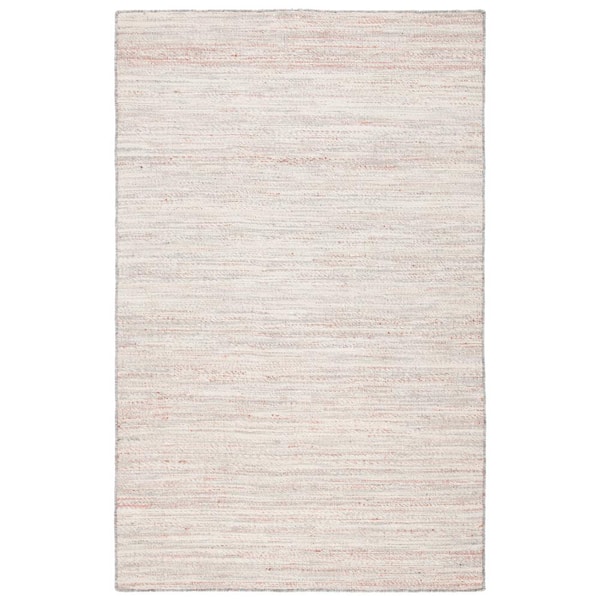SAFAVIEH Natural Fiber Gray/Red 5 ft. x 8 ft. Abstract Distressed Area Rug