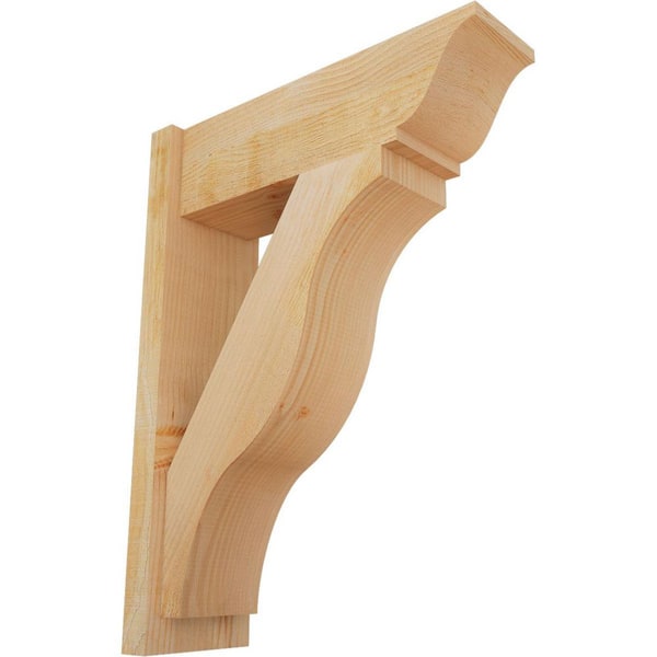 Ekena Millwork 8 in. x 32 in. x 24 in. Fuston Traditional Rough Sawn Douglas Fir Outlooker