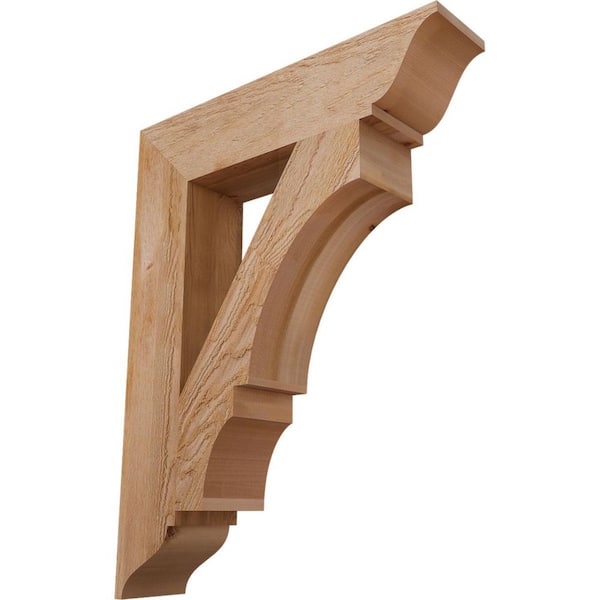 Ekena Millwork 6 in. x 36 in. x 28 in. Western Red Cedar Balboa Traditional Rough Sawn Bracket