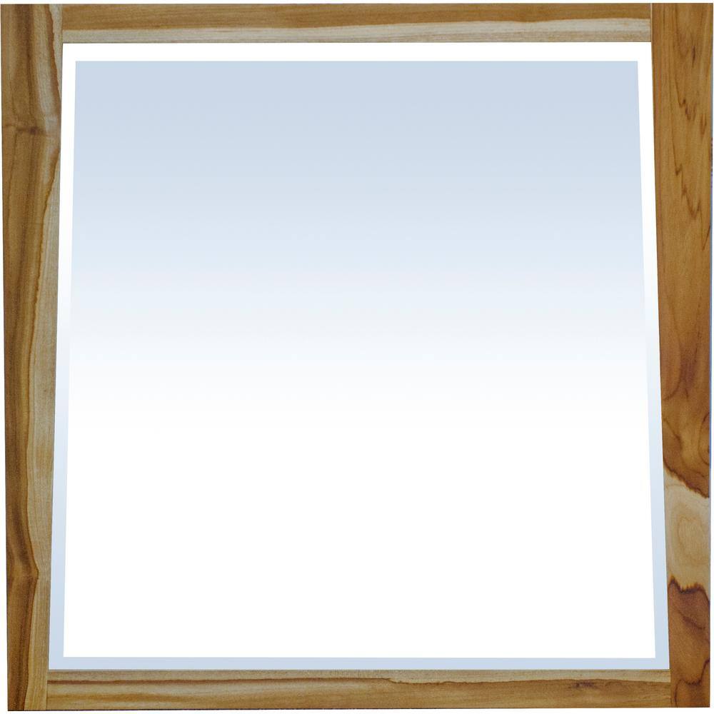 Earthy Teak 36" Rectangular Bathroom Vanity Mirror