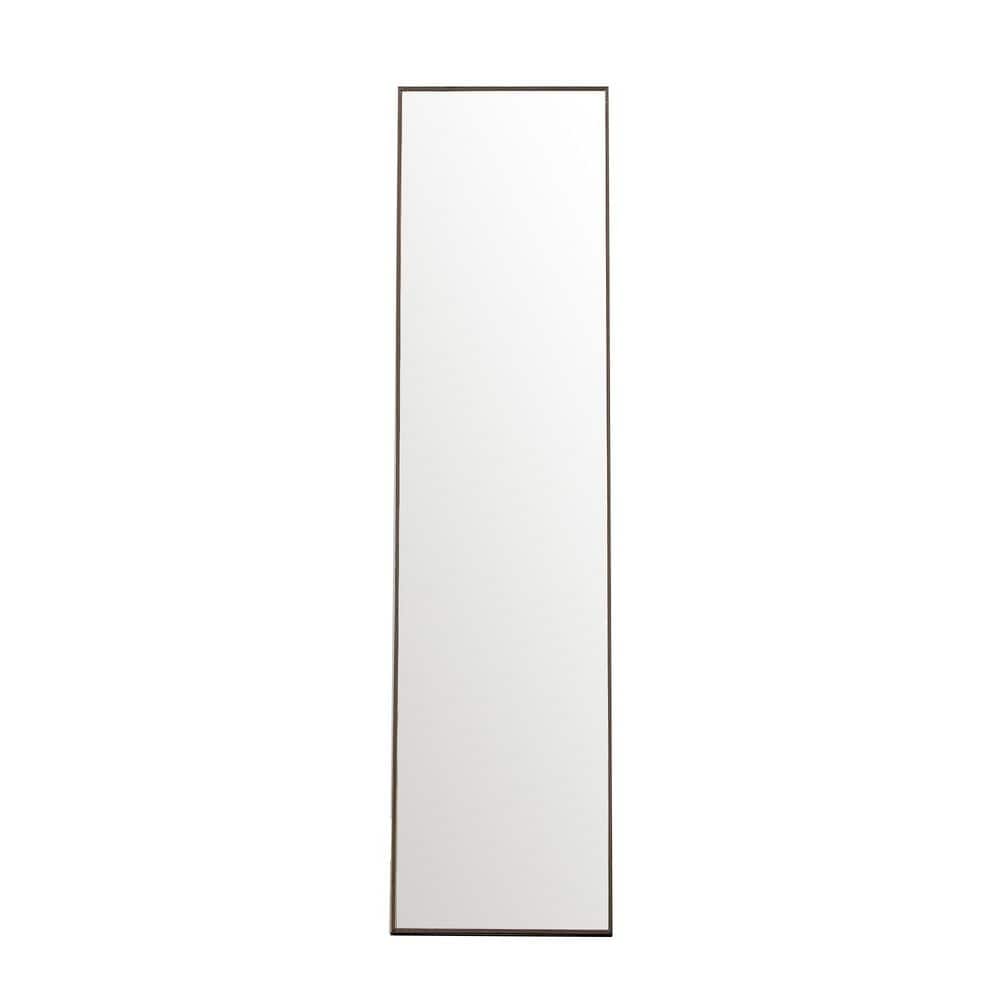 15.00 in. W x 58.00 in. H Rectangular Solid Wood Frame Vertical/Horizontal Wall Bathroom Mirror in Gray price history on PriceWatchPro