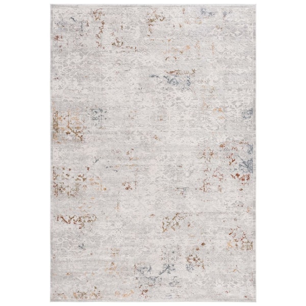Princeton 4 ft. x 6 ft. Light Beige/Gray Marble High-Low Area Rug