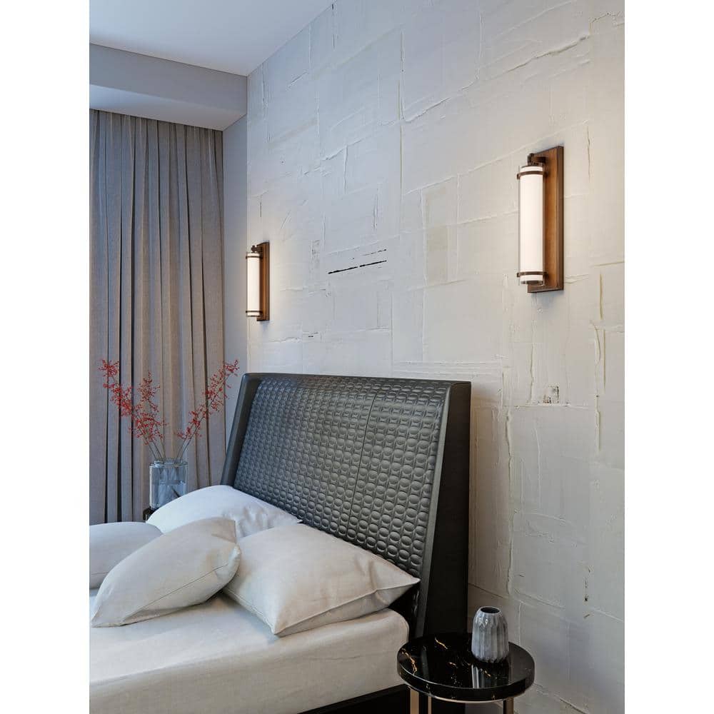 Bronze Dimmable Direct Wired Electric Wall Sconce