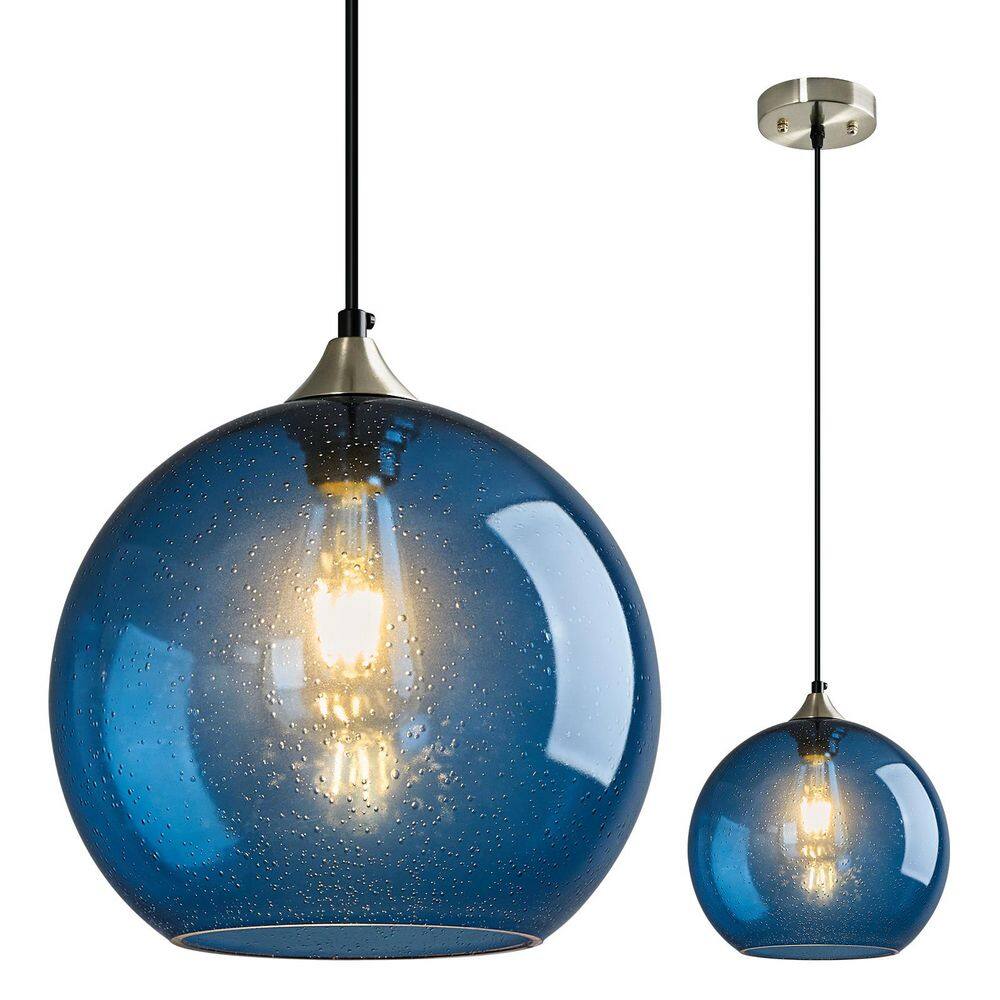 Home Lighting ‎60 Watts 1-Light 9.84 in. Blue Glass Pendant Light for Living Room,No Bulbs Included, (1-Pack) price history on PriceWatchPro