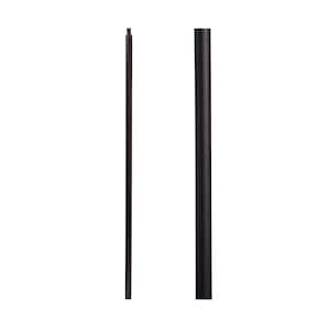 Satin Black 16.5.11 Plain Round Iron Newel Support Post for Stair Remodeling