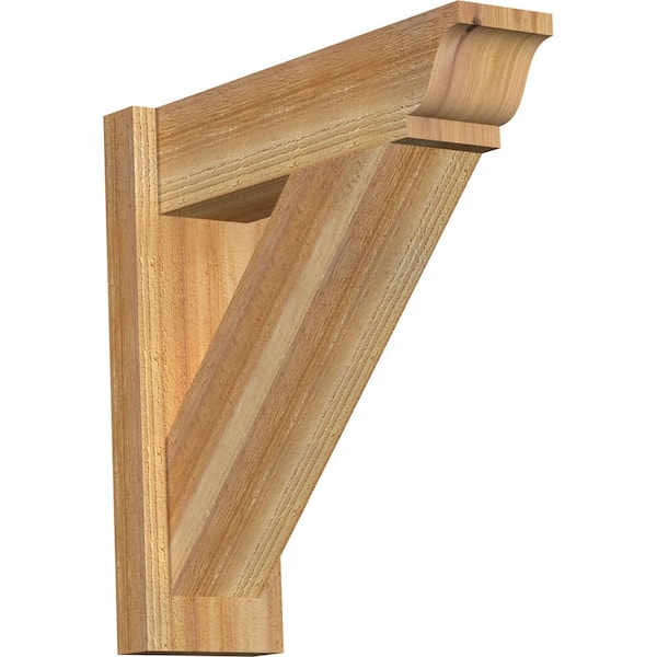 Ekena Millwork 6 in. x 20 in. x 20 in. Western Red Cedar Traditional Rough Sawn Outlooker