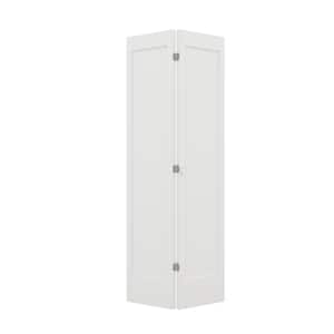 eightdoors 36 in. x 80 in. x 1 in. White Finished Pine Wood Shaker