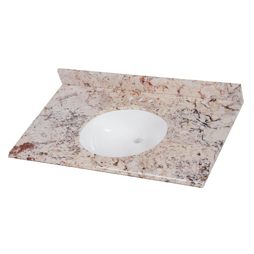 Home Decorators Collection 37 in. W x 22 in. D Stone Effects Cultured