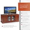Leick Home West Wood Cherry Hardwood 60 in. W TV Stand 87360