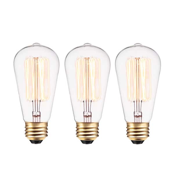 Globe Electric 40 Watt S60 Dimmable Cage Filament Vintage Edison Incandescent Light Bulb, Soft White Light