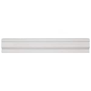 Chester Chair Rail Bianco 2 in. x 12 in. Glossy Ceramic Wall Tile Trim
