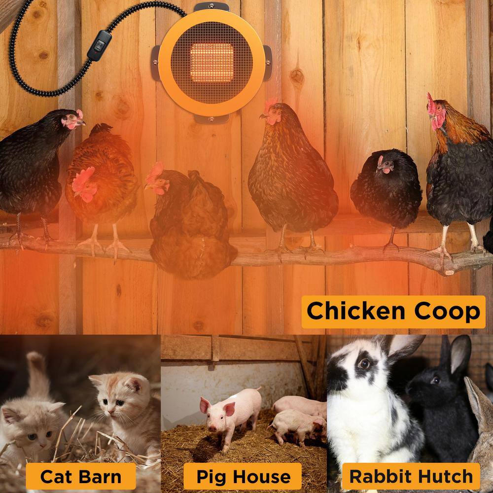 Yellow Ceramic Wall Mount Dog House Heater with Automatic Shut-off