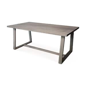 Laerdal Grey Rectangle Wood Outdoor Dining Table