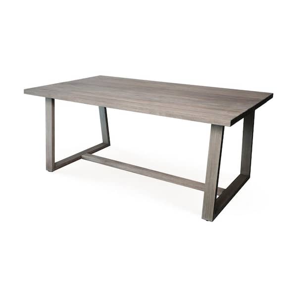 MADE 4 HOME Laerdal Grey Rectangle Wood Outdoor Dining Table