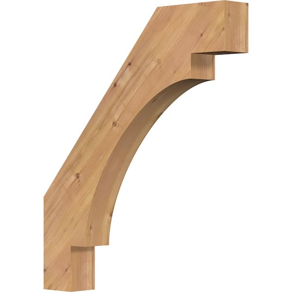 Ekena Millwork 3 1/2"W x 24"D x 28"H Merced Smooth Knee Brace, Western Red Cedar