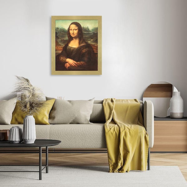 LA PASTICHE Mona Lisa by Leonardo Da Vinci Semplice Specchio Framed Oil  Painting Art Print 24 in. x 28 in. LDV1497-FR-7444620X24 - The Home Depot