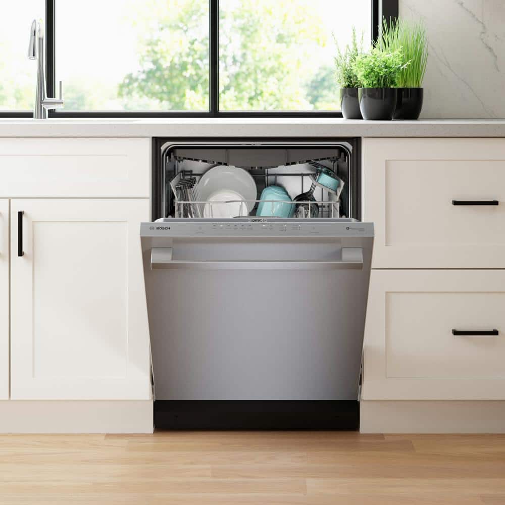 24" Stainless Steel Built-In Top Control Dishwasher with Adjustable Rack