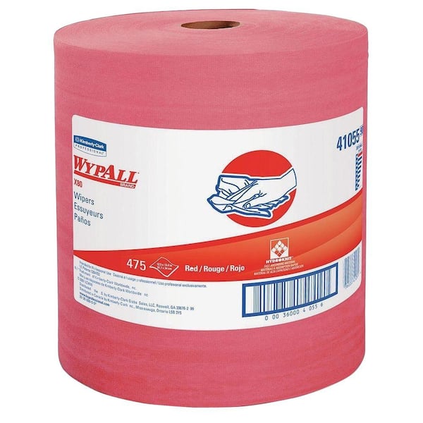 X80 Red Perforated Wipers (475 per Roll)