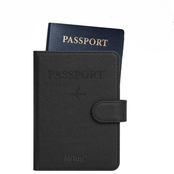 VSC-MF03P-BLK Black MI Tag Find My Passport Holder