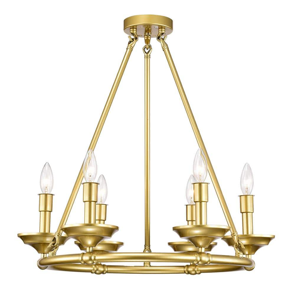 matte gold chandelier