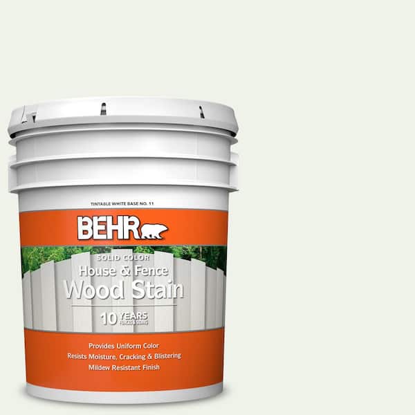 BEHR 5 gal. #M370-1 Fresh Dew Solid Color House and Fence Exterior Wood Stain
