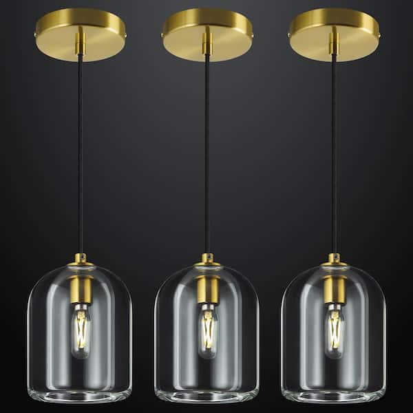 Modern Gold Pendant Lights Kitchen Island Ceiling Chandelier Indoor Crystal Hanging Light
