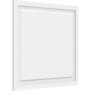 5/8 in. x 3 ft. x 3 ft. Harrison Raised Panel White PVC Decorative Wall Panel