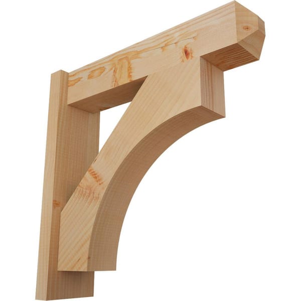 Ekena Millwork 6 in. x 22 in. x 22 in. Douglas Fir Westlake Craftsman Smooth Outlooker