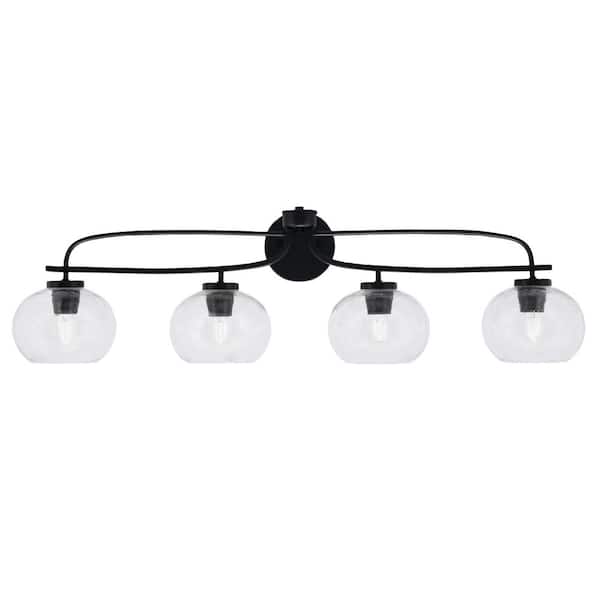 Unbranded Olympia 39 in. 4-Light Matte Black Vanity Light