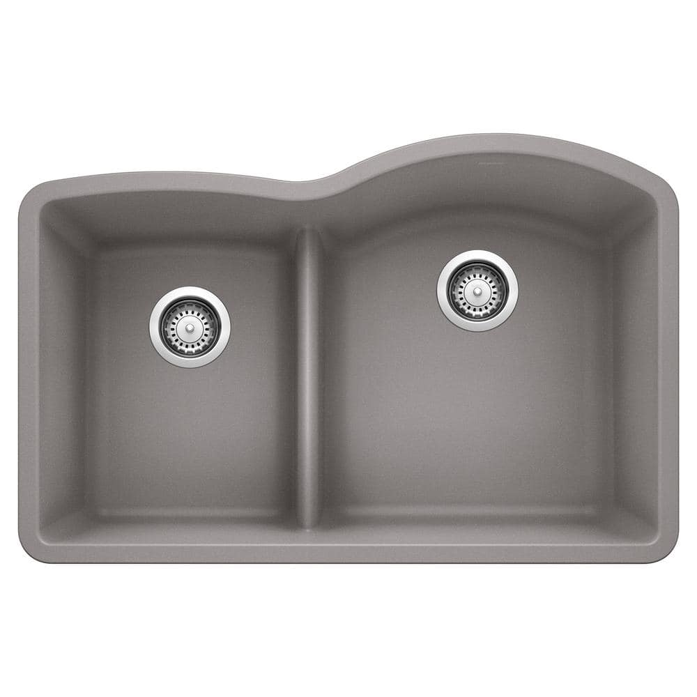 Metallic Gray Blanco Undermount Kitchen Sinks 441601 64 1000 