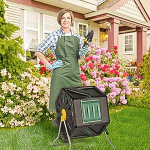Outsunny Garden Compost Bin 80 Gallon Outdoor Large Capacity Composter Fast Create