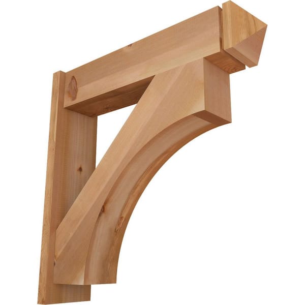 Ekena Millwork 8 in. x 32 in. x 32 in. Western Red Cedar Westlake Arts and Crafts Smooth Outlooker