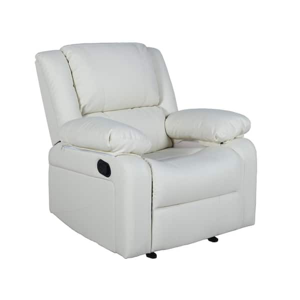 Carnegy Avenue Cream LeatherSoft Recliner