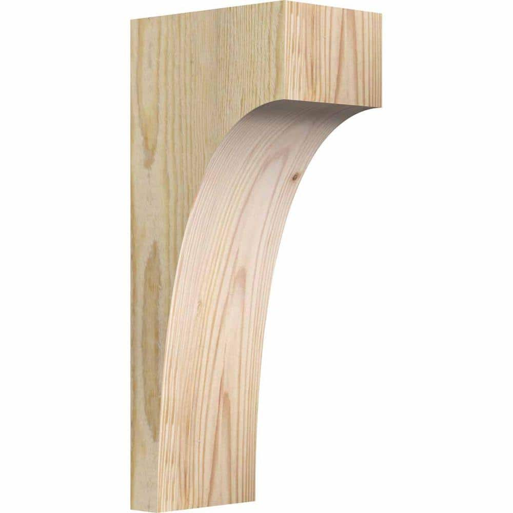 Ekena Millwork 4 in. x 6 in. x 14 in. Douglas Fir Huntington Rough Sawn Corbel