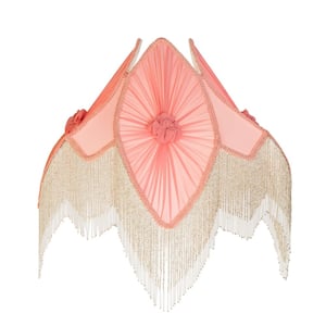 Fabric and Fringe 20 in Pink Fabric Empire Lamp Shade with no fitter