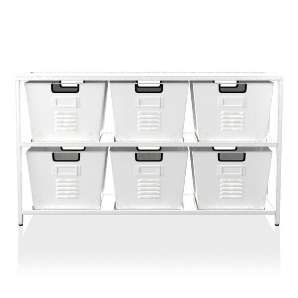 Modern White Storage Bins with handle – Theorganizingwarehouse