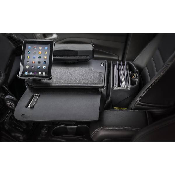 Black with Printer Stand and Tablet Mount 1 Pack AutoExec AEGrip-03P-BLK Car Desk 