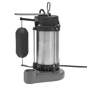 3/4 HP 5500 GPH Stainless Steel Submersible Sump Pump with Integrated Vertical Float Switch