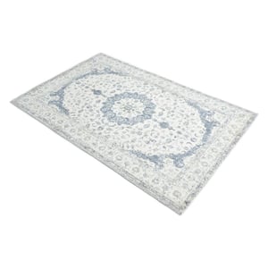 Leena Transitional Ivory 5 ft. x 8 ft. Hand Loomed Area Rug