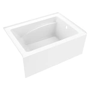 Aqua Eden 48 in. x 35 in. Acrylic Rectangular Alcove Soaking Bathtub with Right Drain in Glossy White